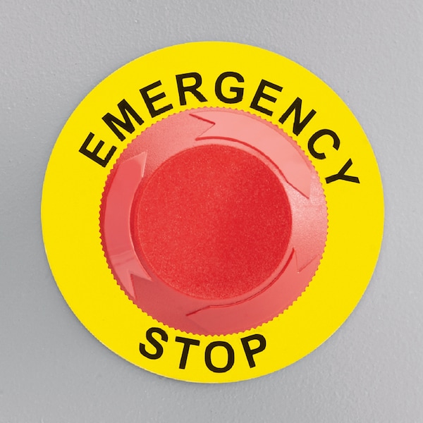 Raised Panel Label, Pre-Printed Emergenc